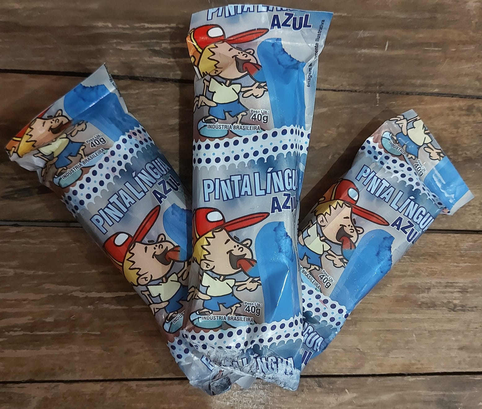 Picolé Sabor Pinta Língua Azul 